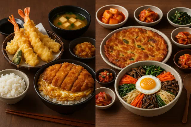 일본 요리 스타일과 한국 요리의 차이점 1